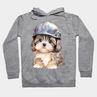 Shih Tzu Dog in Helmet Hoodie